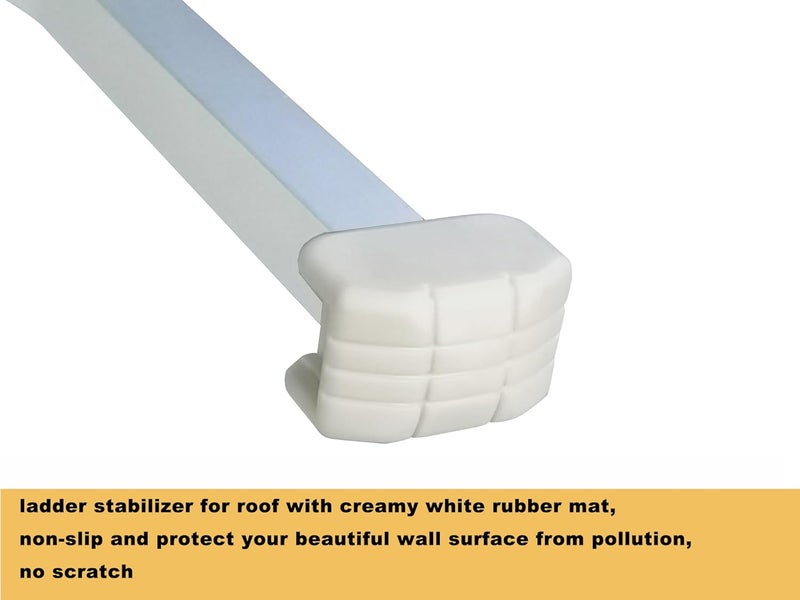 Foozet Ladder Stabilizer,Heavy Duty Aluminum Extended Ladder Accessory for Roof Gutter Guard Cleaning Tools,Ladder Stand-Off Wing Span/Wall Ladder Hooks with Non-Slip Rubber Bottom pad.(Patent) - Image 5
